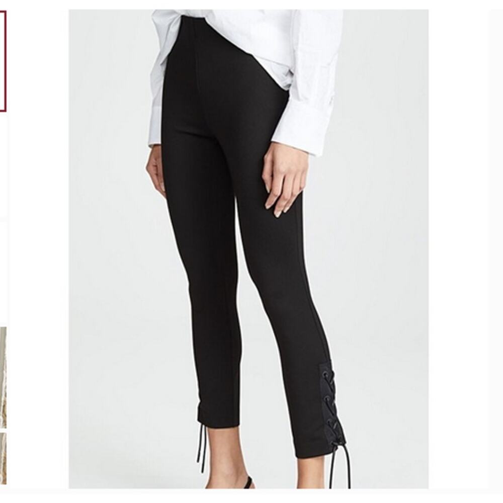 Rag & Bone Simone Lace Up Skinny Navy Blue Ankle Ponte Trousers Pants Size 2